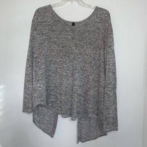 Jolie Brand Heather Gray Open Back Long Sleeve Top